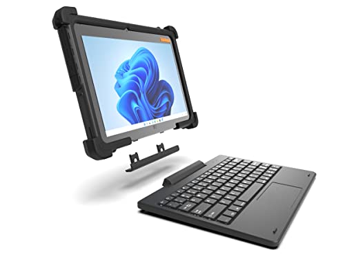 MobileDemand Flex 10B Rugged 10 inch Tablet with Keyboard and Windows 11 Pro Upgrade, A Rugged Laptop Tablet PC,(Beats Traditional Laptop Computer in Rigidity), Field Work Business Laptop