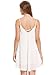 Romwe Women's Summer Spaghetti Strap Sundress Sleeveless Beach Slip DressWhite M
