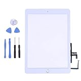 Touch Screen Digitizer for 2017 iPad 9.7 - Front Glass Replacement with Home Button & Tool Repair Kit (A1822, A1823) - White