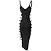 YOMISOY Women Sxey Bandage Hollow Out Backless Solid Spaghetti Strap Summer Long Maxi Outfits Dress,Black,Medium