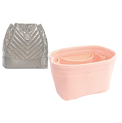 Lckaey Purse Organizer for gabrielle Backpack Special LiningPure organizer for small inner gabrielle backpack insert bag organizer gabrielle mini Stray gabrielle backpack organizer 3007Pink-A