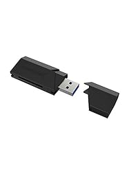 Sabrent SuperSpeed Lector de tarjetas de memoria flash USB 3.0 de 2 ranuras para Windows, Mac, Linux y ciertos sistemas Android - Soporta SD , SDHC , SDXC , MMC   MicroSD , T-Flash [negro] (CR-UMSS)