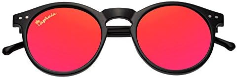 Timorasso Festival Round Vintage Sunglasses Ultra Light TR90 Frame and Polarised Lenses UV400 protected Mens Womens