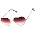 SODIAL(R) Gradient Sunglasses Gradient Colored Sunglasses Cute Heart-Shaped Glasses£¨Color: Red£