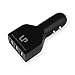 LP 36W 7.2A USB Car Charger for Smartphones - Black