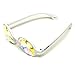 GloFX White Kaleidoscope Glasses- Rainbow Wormhole Diffraction Trippy Glasses