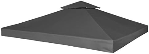 PatioPro 2 Tier Gazebo Canopy Top Replacement Cover 10' x 10' Dark Gray