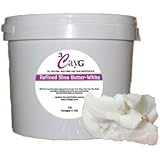 Refined Shea Butter 5LB Pail White BULK Great for Soap Making and DIY Beauty Products (5LB)