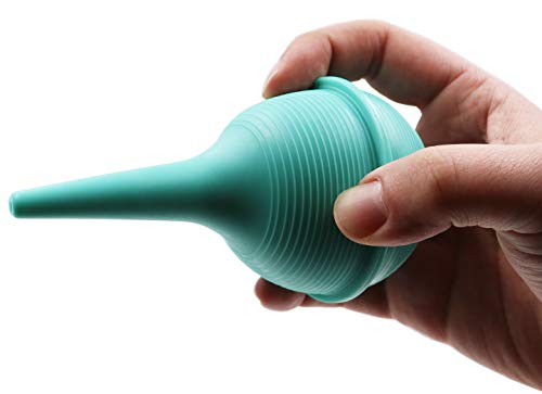 Healthstar Ear, Nasal Aspirator & Ulcer Syringe, Sterile, 3oz, Green - Safe Nose Cleaner for Newborns, Toddlers and Adults (2 Pack)