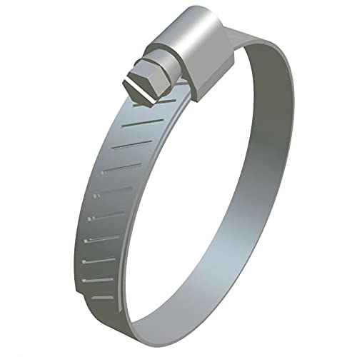 Hose Clips Adjustable Pipe Clamps (Pack of 25) Zinc Plated Worm Flexible Drive Pipes Tube Fuel Lines Clamps Heavy Duty Certified Standard (16mm - 27mm)