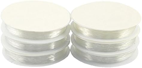 10 Roll Clear Fish Silk Elastic Line - 16.4ft/Roll - 1mm Beaded Cord for DIY Hand Chain Wire String Bead String Crystal String