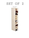 Richards Homewares Hanging Ten Shoe Large Shelf Organizer-Canvas/Natural (2 PACK)