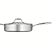 Tramontina 80116/018DS Gourmet Stainless Steel Induction-Ready Tri-Ply Clad Covered Deep Saute Pan, 5-Quart, NSF-Certified, Made in Brazil