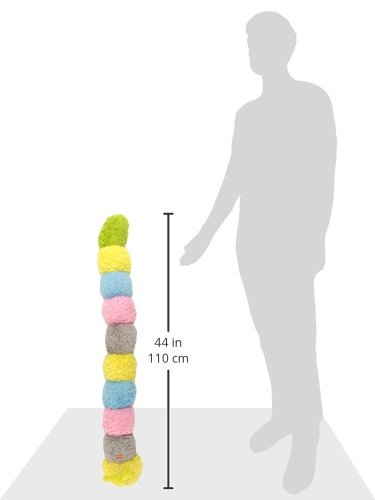 Patchwork Pet Pastel Caterpillar 35-Inch Squeak Toy for Dogs