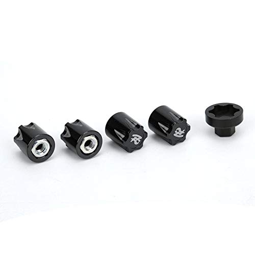 dilwe rc wheel rim, 4 pcs m4 wheel rim center hat nut compatible with traxxas trx4 axial scx10 90046 d90 remote control car