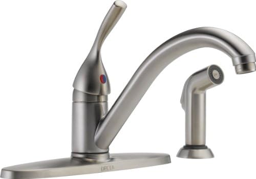 Delta Faucet Classic Single Handle Kitchen Sink Faucet With Side