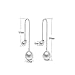 Ikevan Hot Selling Women's Elegant Silver Plated Pearl Drop Long Chain Tassel Earrings