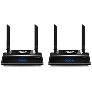 Wireless HDMI Extender with Loop-out IR Pass-back Support 1080P@60Hz Full HD Can Transmit Up to 150m 492ft (Line of Sight), Wifi HD AV Transmitter and Receiver for Projector Church Monitor Home Use