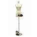 Female Mannequin Dress Form Torso with Round Metal Base and Neck Cap - Off White Premium Fully Pinnable Women's Dress Form (2/4)