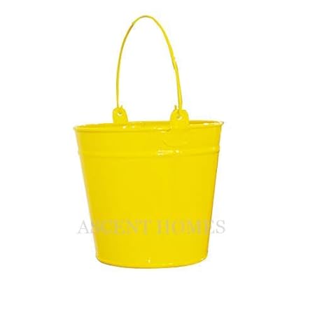 Ascent Homes Metal Hanging Planter, Yellow, 6