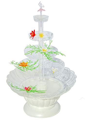 Crafts Central 18 Inch Lighted Clear Plastic Water Fountain for Weddings or Cake Centerpiece