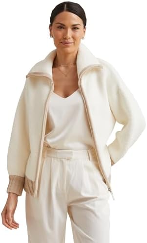 Amazon.com: KASHWÉRE Women's Cozy Long Sleeve Full Zip Jacket