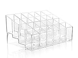 Lingstar 24 Stand Transparent Plastic Trapezoid Acrylic Makeup Cosmetic Organizer Display Stand