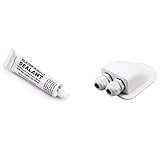Proline Solar Weatherproof ABS Solar Double Cable Entry Gland with Sealant for RV, Boat or Wherever You Need a Water Tight Connection. (Double, White)