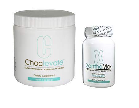 Elevacity Choclevate Tub and XanthoMax Bottle 30 caps