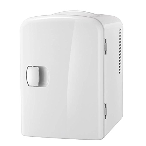 Click Here to See More Images Car refrigerator Car home Portable small refrigerator Mini dormitory mini fridge 12V / 220V Cooling box white,6L 26.524.519cm