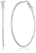 Amazon Collection Sterling Silver 50 X 2 Diamond Cut Paddle Back Hoop Earrings