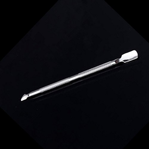 Double-Ended Cuticle Pusher Stainless Steel Cuticle Trimmer Remover (Color : Silver)
