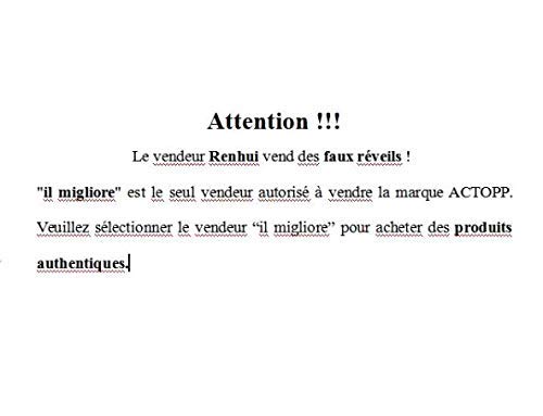 ACTOPP LED Réveil Numérique, Miroir Horlogue de Grand écran avec 3 Luminosités Réglables, Fonction Miroir Snooze et Double Ports USB pour Charger Téléphones