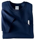 Gildan Mens 6.1 oz. Ultra Cotton Pocket T-Shirt G230 -NAVY L