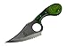 Rogue River Tactical Bone Collector BC-793 Fixed Blade Hunting Skinning Knife with Leather Sheath Real Bone Handle (Green)