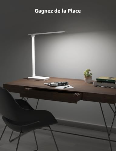 Lepro Desk Lamp 800lm 5 Modes Colour 5 Levels Dimmable White | Desk Lamp with Adapter, Touch Control, Anti-Glare for Reading, Work, Study