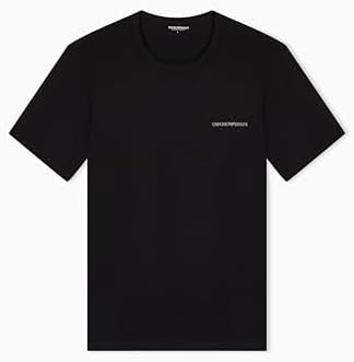 Paquete de 2 Camisetas de algodón Puro con Cuello Redondo para Hombre, Color Negro, Talla M