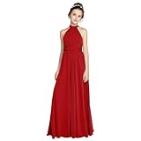 Chiffon Junior Bridesmaid Dress for Teens Halter