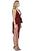 Zeagoo Women's Summer V Neck Backless High Slit Bandage Party Dress, Wine Red, Small