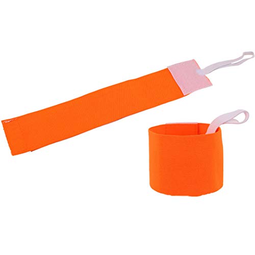 YouCY Football Captain Armband Arm Band Soccer Elastic Basketball Player Bands Soccer Captains Armband - Captain Arm Bands for Youth and Adult,Orange - Thumbnail 6