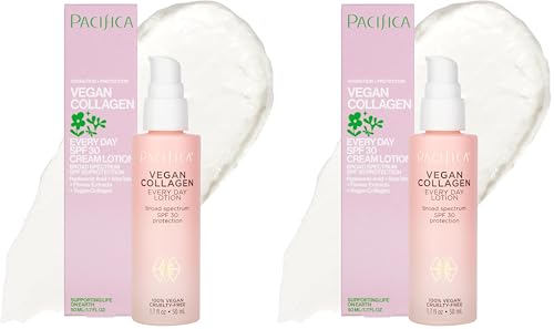 Pacifica Vegan Collagen Face Lotion SPF 30 Broad Spectrum Sunscreen Every Day F…