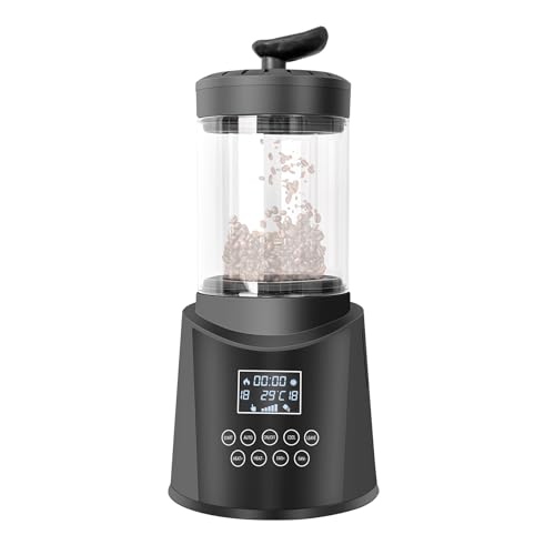 MAGO MAGA Smart Home Coffee Bean Roaster, Digital Display Auto and Manual Mode, Capacity 300g Ultra Low Smoke Shell Collection, Clear Display, Auto Cooling