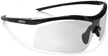 Snatch Cycling Running Photochromic Polarized Sport Sunglasses - Adjustable Nose - Ultralight Nylon Mesh - by Italy (Mat black/Shiny Black, Photochromic)
