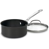 Cuisinart Chef's Classic Nonstick Hard-Anodized 2-Quart Saucepan with Lid,Black