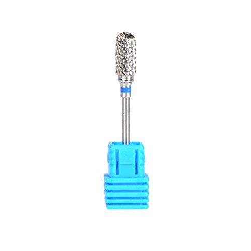 SpeTool Carbide Steel Double Cut Files Nail Drill Bits Smooth Round Top For Nail Art Manicure Machine Silvery, Medium Grit, 613MM