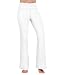 ODODOS Power Flex Boot Cut Yoga Pants Tummy Control Workout Running 4 Way Stretch Boot Leg Yoga Pantss with Hidden Pocket,White,Large