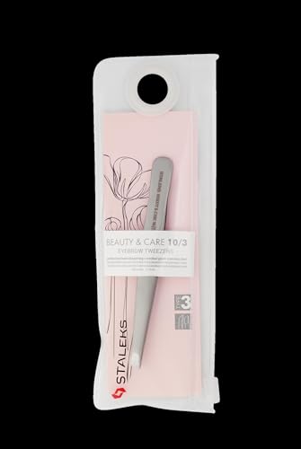Staleks BEAUTY & CARE - Pinzetta per sopracciglia 10 tipo 3 (bordi larghi obliqui)