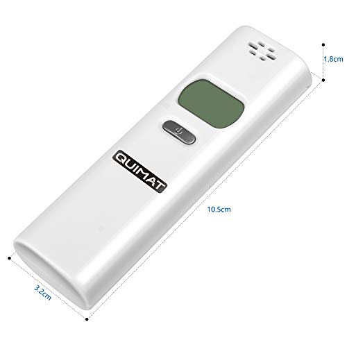 Quimat Breathalyzer, Portable Breath Alcohol Tester, Digital Battery Power Alcohol Detector with LCD Display for Personal & Professional Use