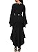 Sidefeel Women Bell Sleeve Mermaid Bodycon Midi Dress with Belt XX-Large Black
