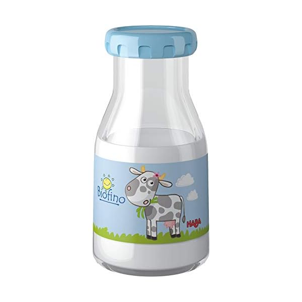 HABA 300117 - Milch | Zubehör für Kaufladen und Kinderküche | Kleinkindspielzeug ab 3 Jahren | für Rollenspiele